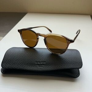 Garrett Leight Hampton Sunglasses Khaki Tortoise